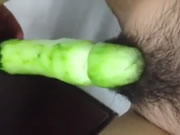 Indoesian κορίτσι Masturbation Use Cucumber